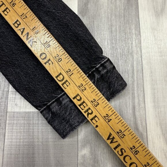 ✅LEVI'S Mens M Relaxed Trucker Jacket Premium Charcoal Gray Denim Inside Pockets - Picture 10 of 12